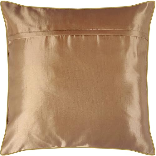 Miniatura 10 de Craftbot Fundas de almohada bordadas  1 pieza  16 x 16 pulgadas  Bordado rojo y dorado  Almohadas indias de Bollywood  Funda de cojín de lujo  Funda