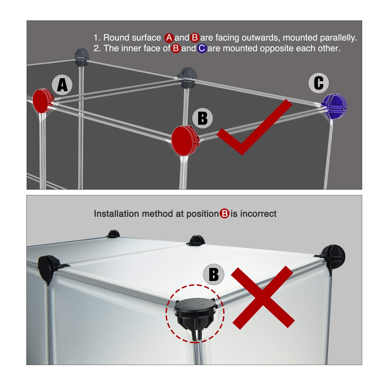 GREENSTELL Cube Storage Organizer, Plastic Closet Organizer with Doors