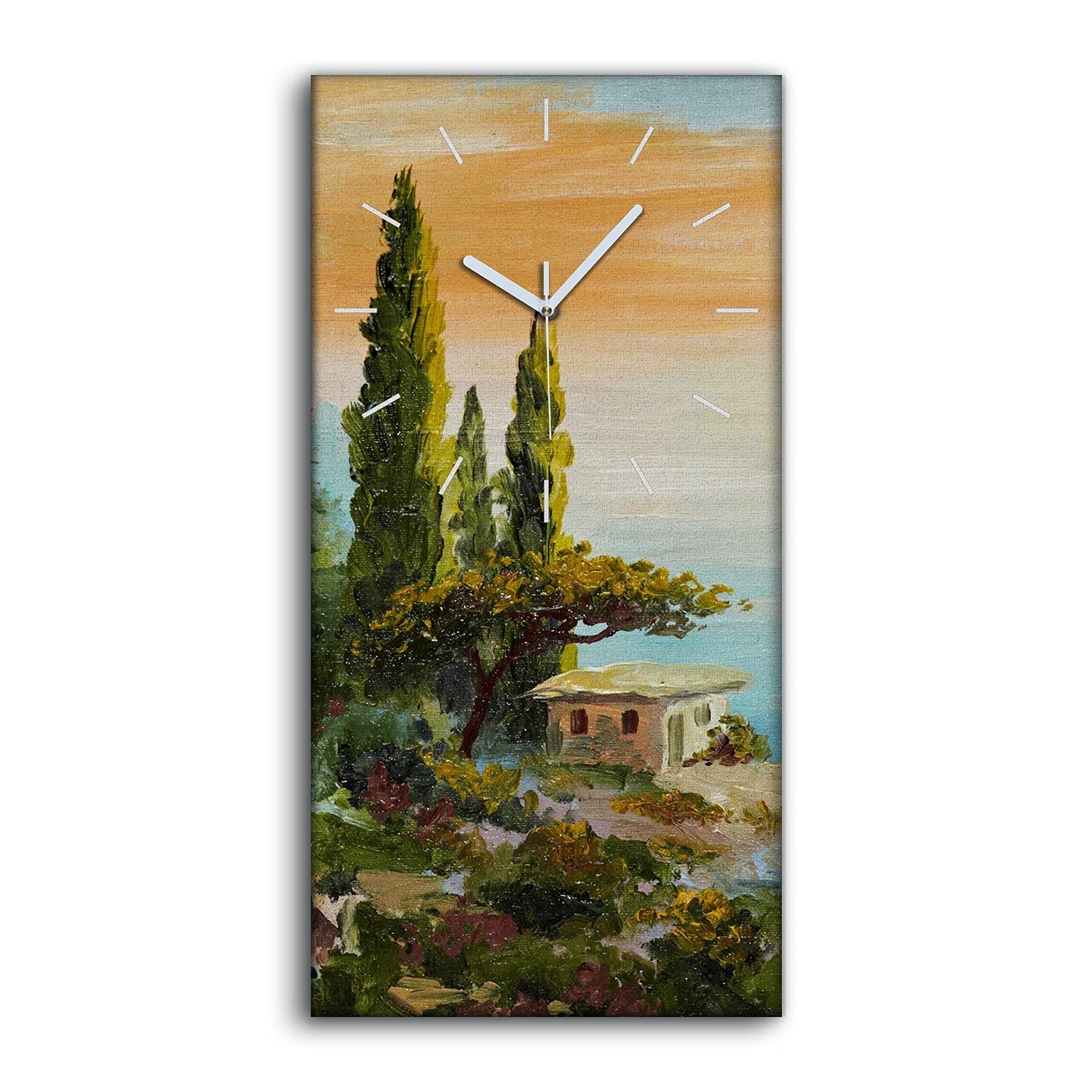Horloge murale salon moderne au design sunset pour créer un espace cocooning