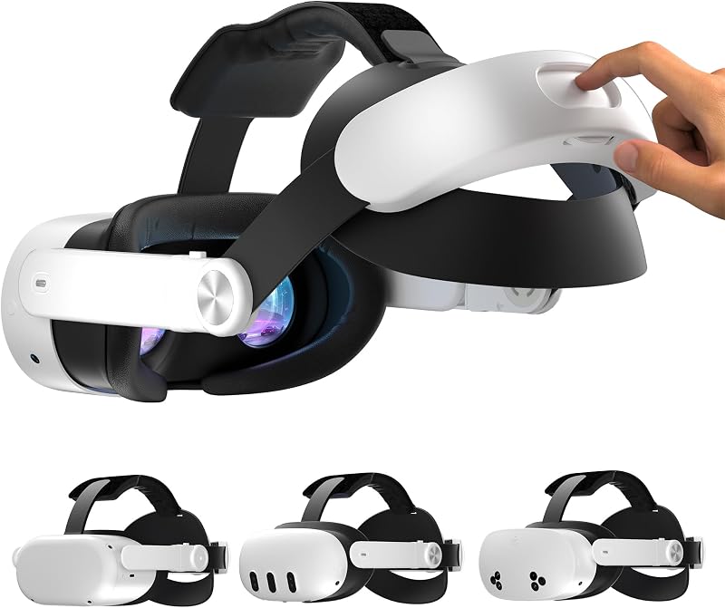 Correa para la cabeza VR: ranura desmontable, ensamblaje con un clic, compatible con Quest 3S/3/2