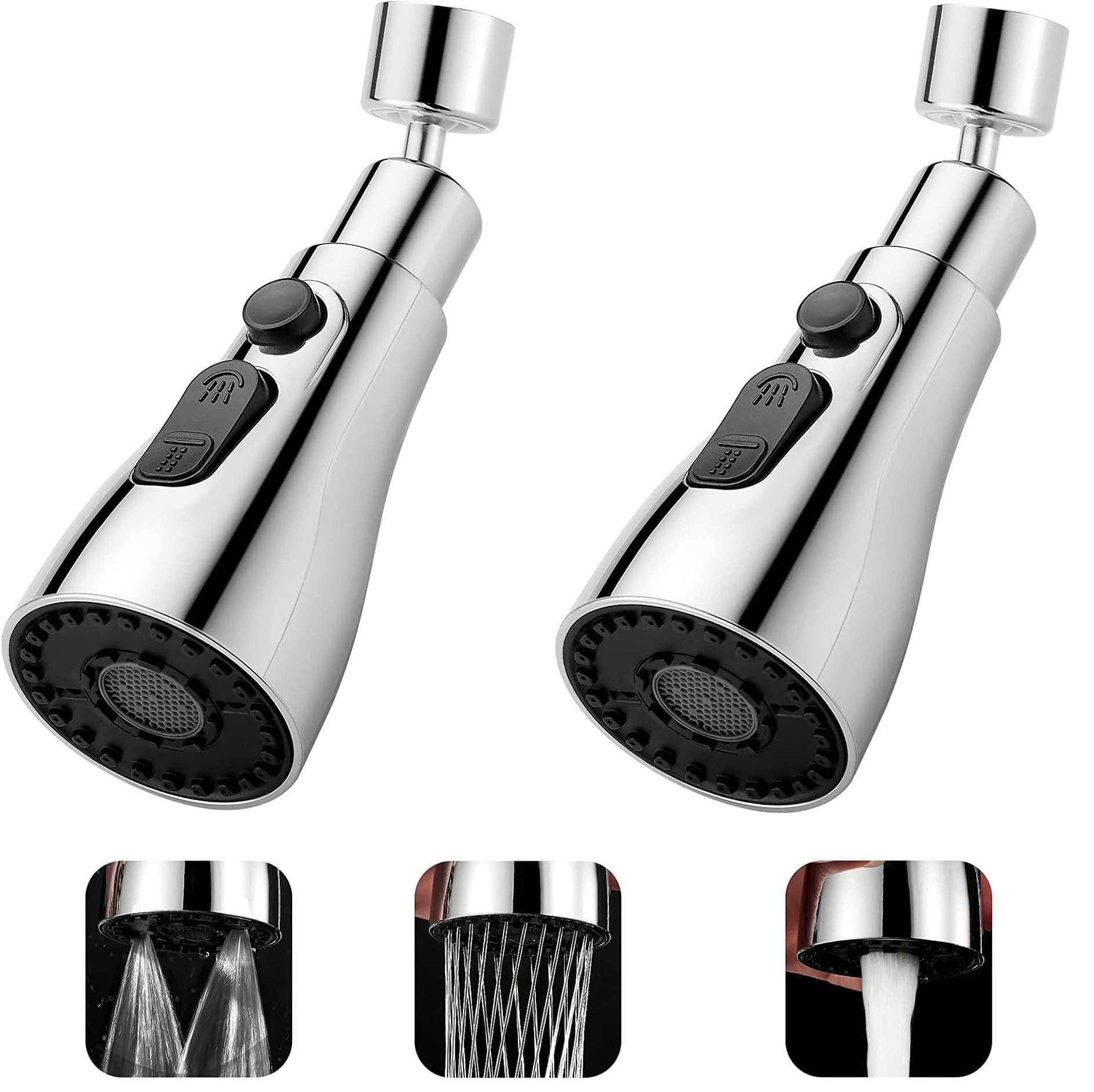 JAGGER JAG19 Tap Extender For Kitchen Sink - Wide | Upto 70% Water Saving | 360 Degree Rotation | Water Saving Nozzle, 4 Mode Filter With 3 Mode Water Flow [ COMBO PACK OF - 2 ] (3 MODE WITH FILTER) (B0D6LYDL7B) Amazon Price History, Amazon Price Tracker
