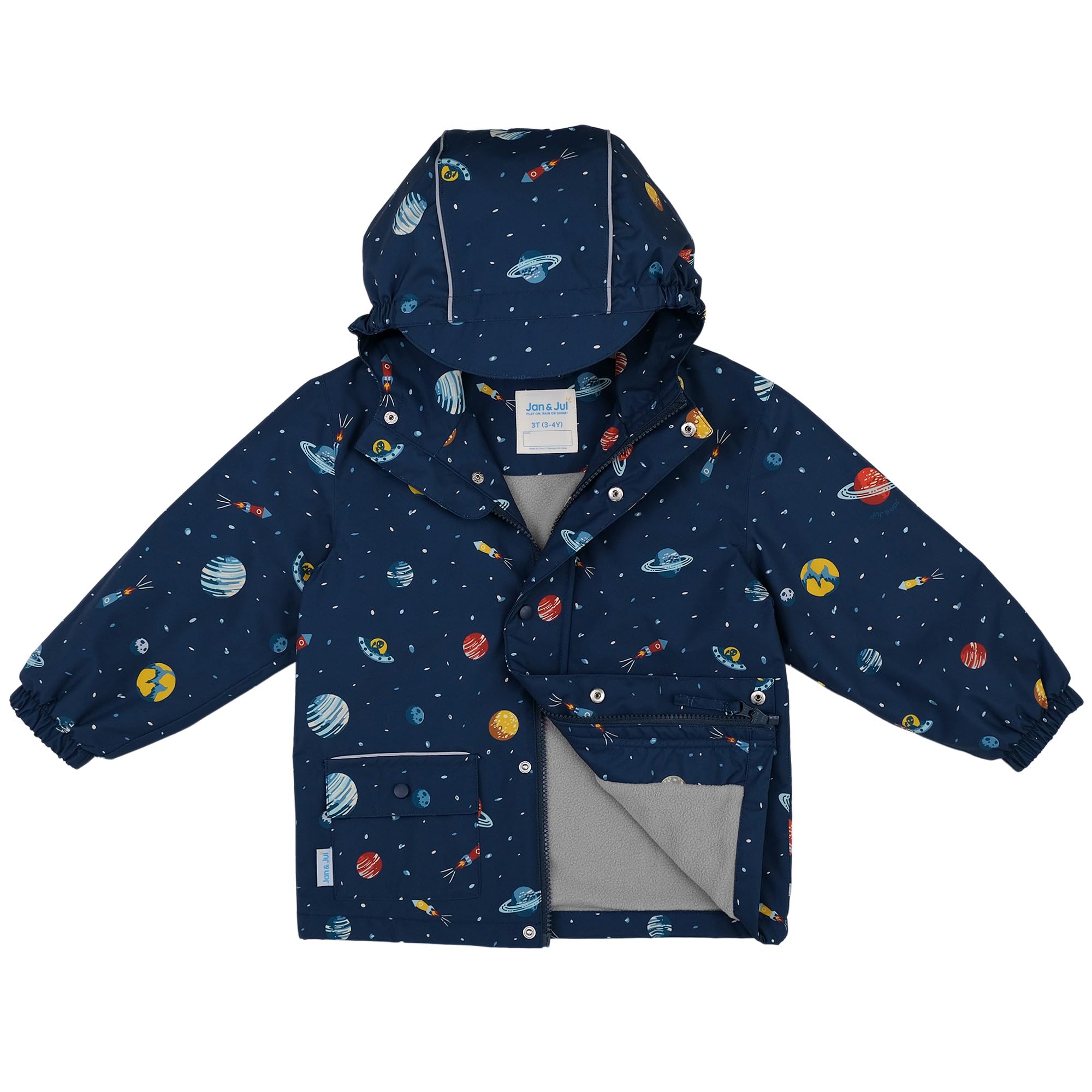 JAN &amp; JUL Waterproof Cozy-Dry Rain Jacket for Kids