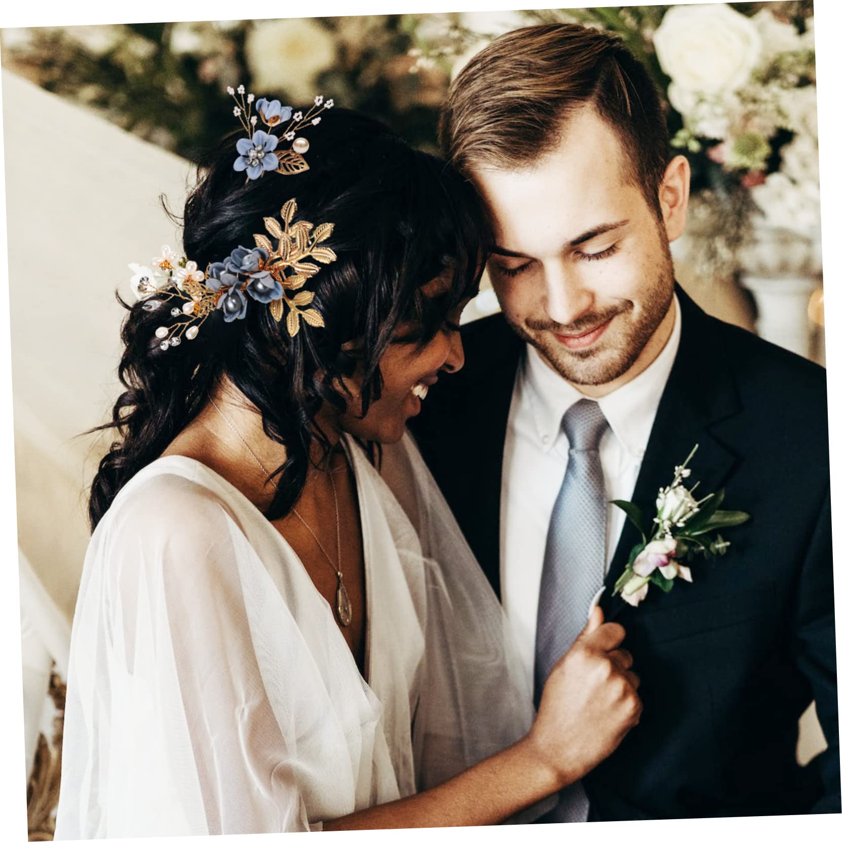 2set Fermaglio Matrimonio per Capelli da Sposa Perle Finte e Strass Pettine Laterale Accessori per Capelli per Sposa e Damigella d Onore