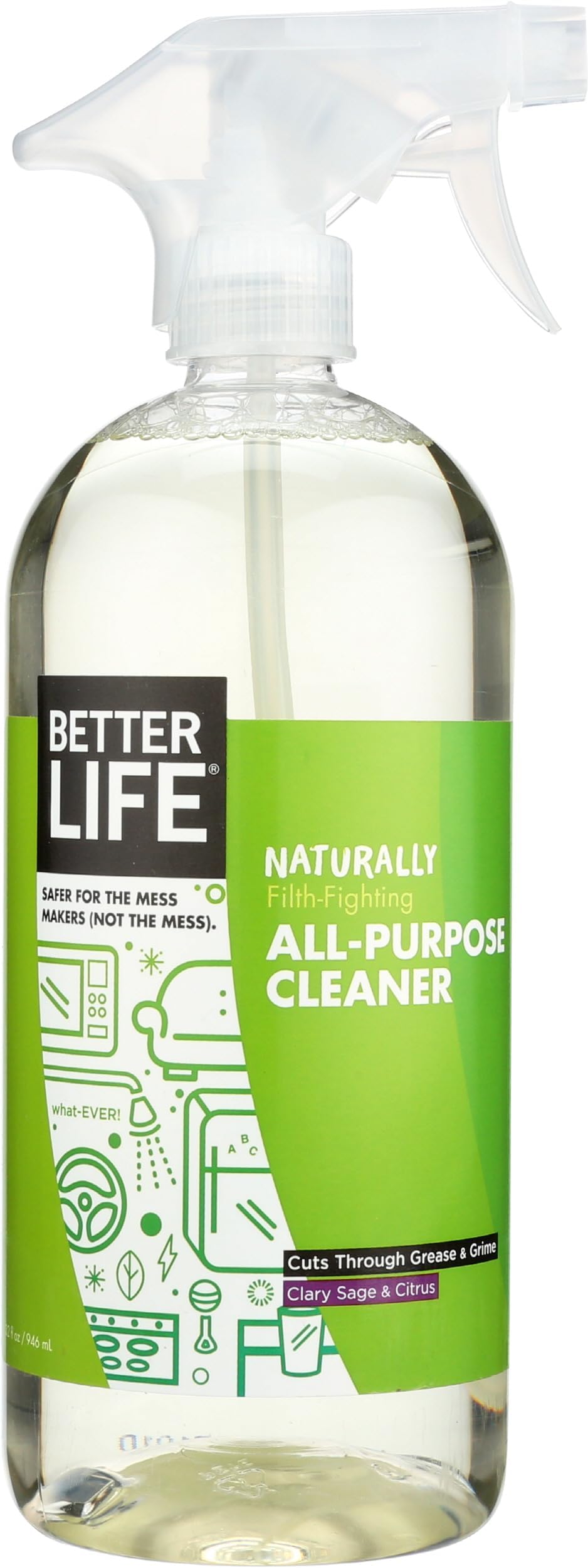 Better Life Natural All-Purpose Cleaner, Clary Sage & Citrus, 32 oz