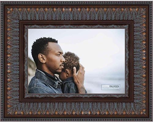 Miniatura 2 de Marco de fotos completo de madera de bronce adornado de 24 x 14 pulgadas con plexiglás acrílico UV, respaldo de tablero de espuma y accesorios