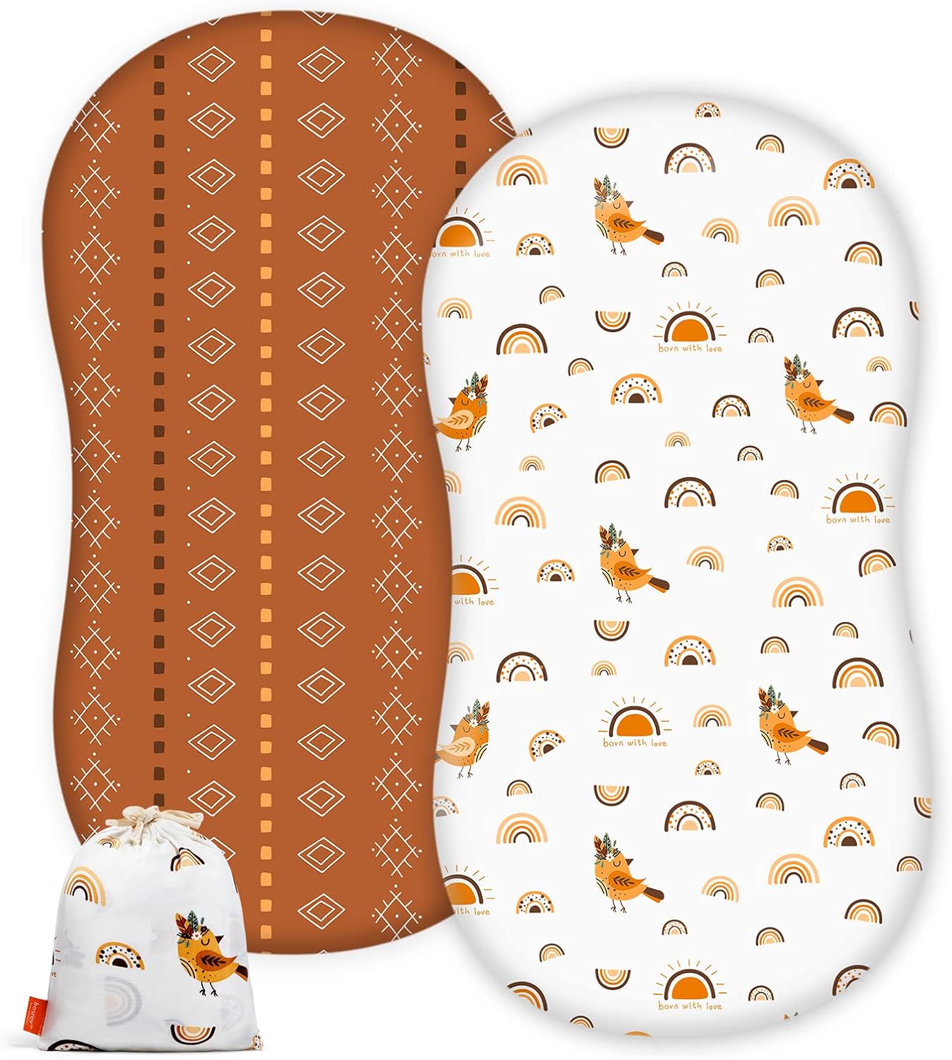 Besrey Bedside Sleeper Fitted Sheets 2 Pack 35x19