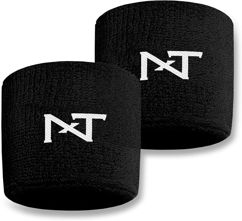 1 Pair Nxtrnd Sports Wristbands, Sweat-Absorbent Sweat Bands, Accessory for Football, Basketball, Tennis