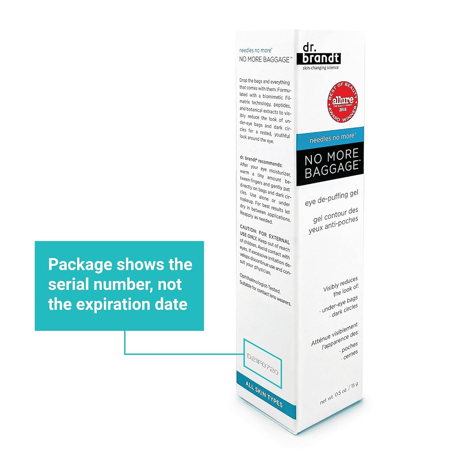 Dr. Brandt Skincare Needles No More Baggage : Beauty & Personal Care