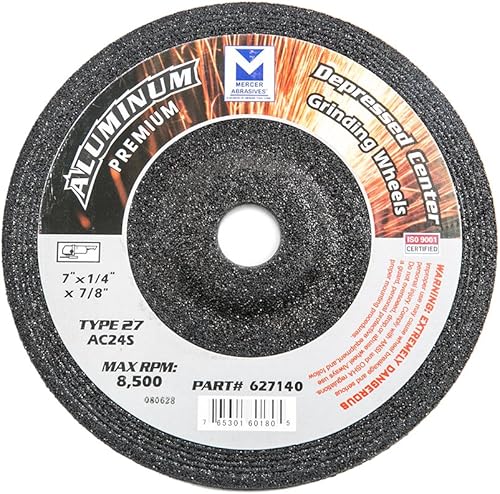 Miniatura 38 de 620190 Muela abrasiva de uso general tipo 27 para metales ferrosos, 9 "x 1/4" x 5/8"-11 (paquete de 10) a24s (10),a24u (10),A24s (15),A24s (20),A24S