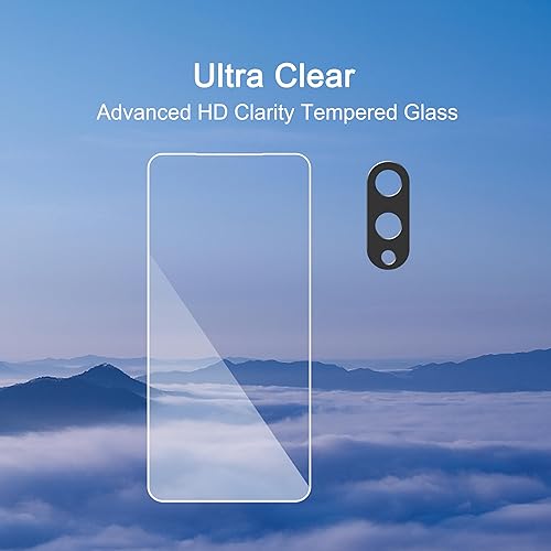 Vista 36 de Ailun Protector de pantalla para Galaxy A13 5G, paquete de 3 + 3 lentes de cámara, vidrio templado, desbloqueo de huellas dactilares, compatible