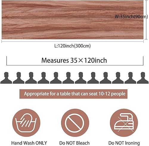 Miniatura 2 de Paquete de 12 caminos de mesa de gasa de 10 pies de 35 x 120 pulgadas, camino de mesa de gasa bohemio, tela de queso rústico, caminos de mesa largos