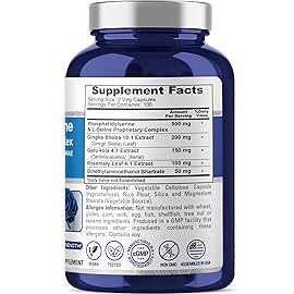 NusaPure Phosphatidylserine Memory Ultimate Complex 1000mg 200 Vegetarian Caps (Vegan, Non-GMO)