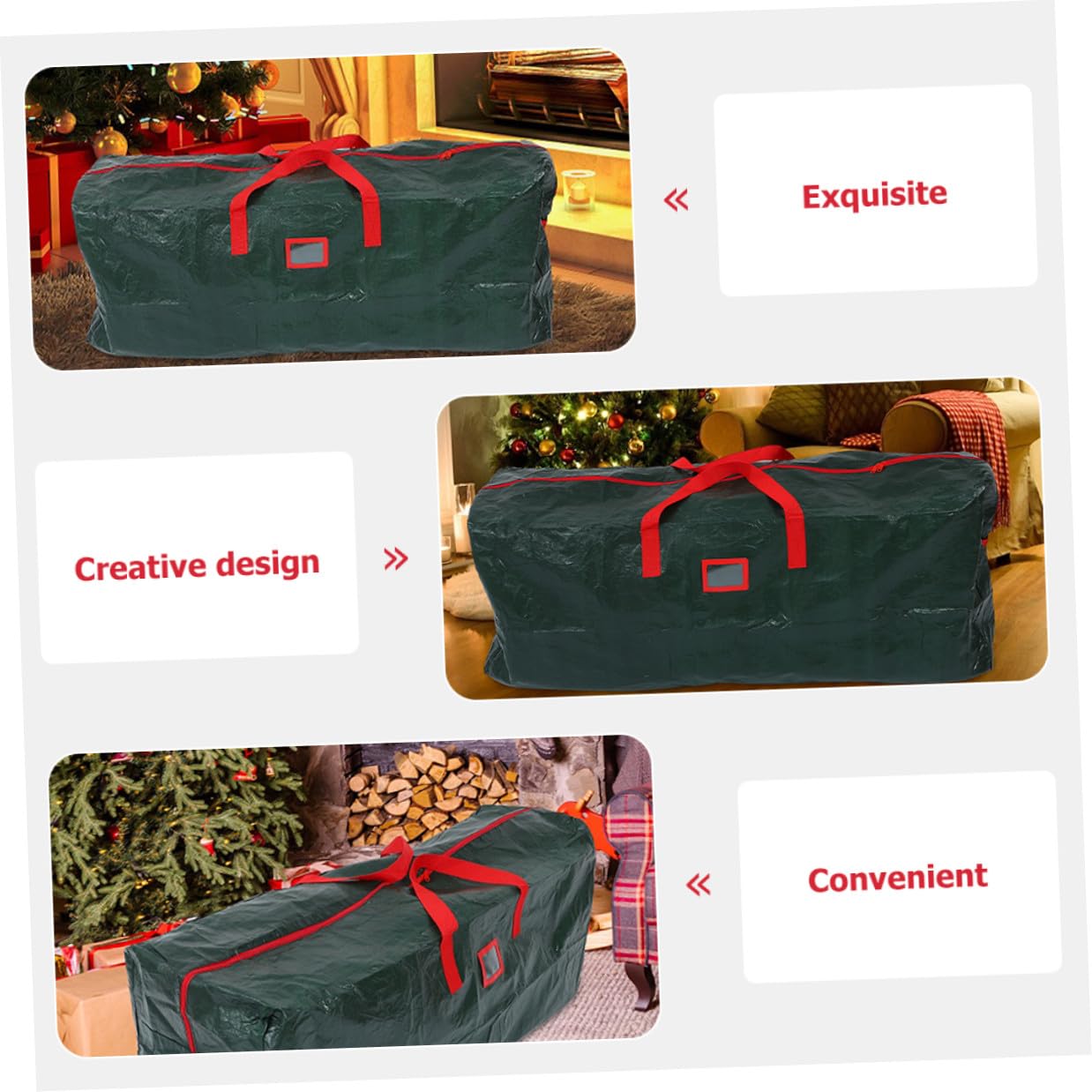 Alipis Bolsa para Árbol de Navidad con Cremallera y Asas Bolsa de Almacenamiento para Árbol de Navidad para Guardar y Proteger el Hogar