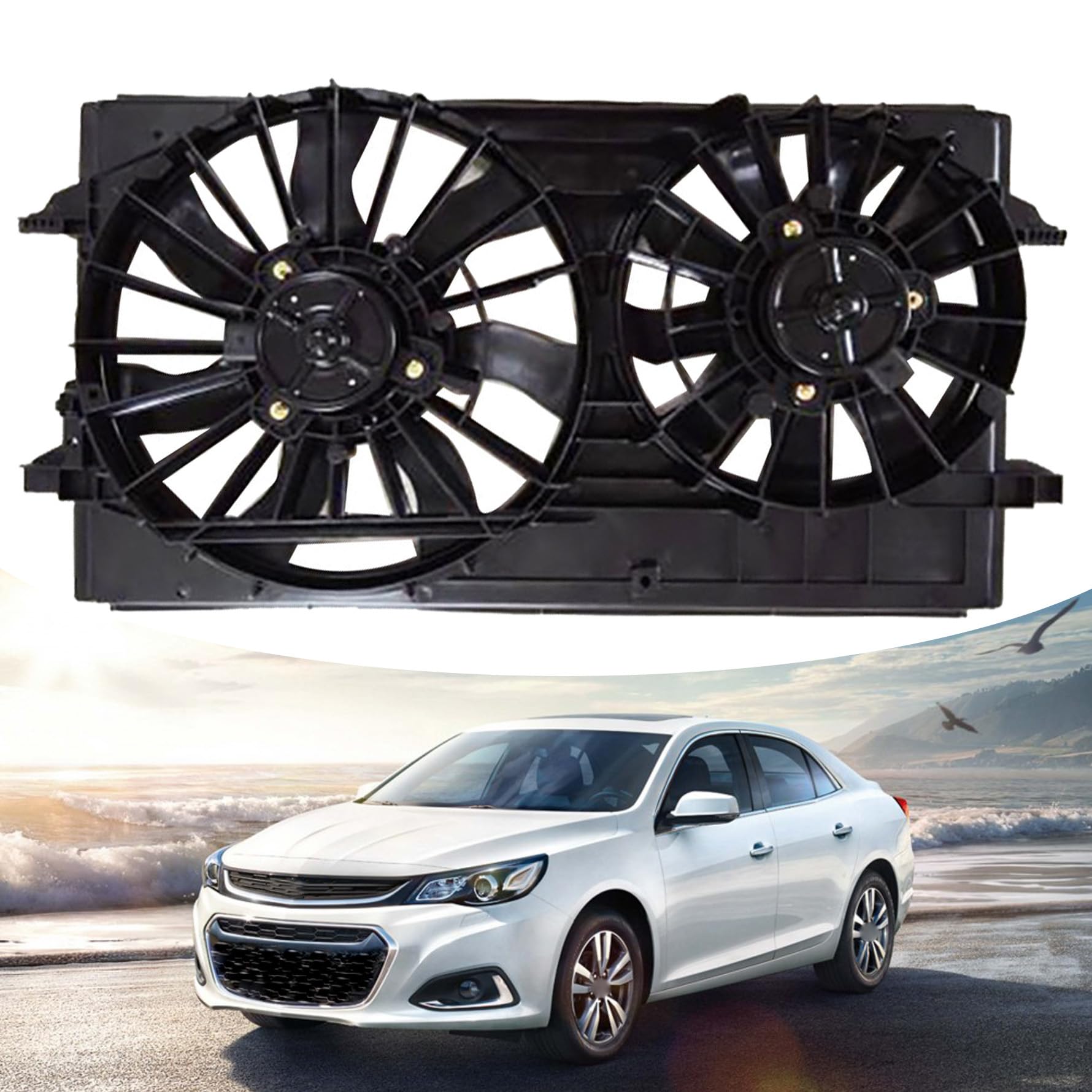 Photo 1 of munirater Radiator Cooling Fan Assembly for Malibu, G6, Aura