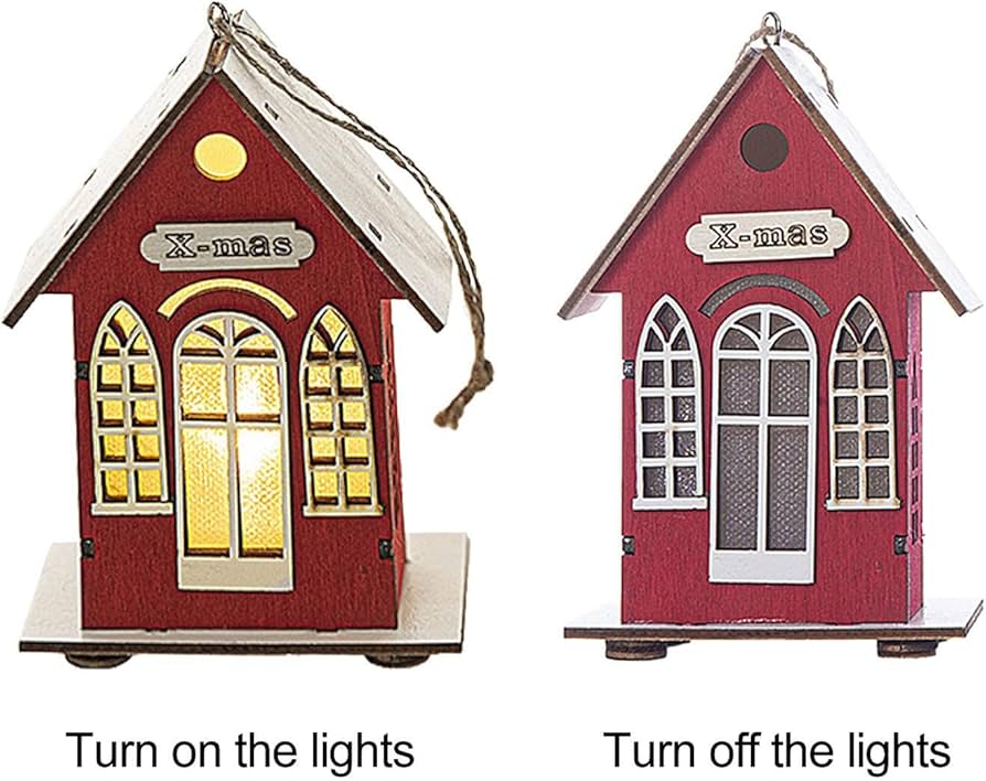 Amazon.co.jp: クリスマスライトアップミニハウス | 写真LED ライト