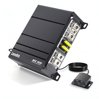 500W RMSMAX Out1000W Class D Monoblock Subwoofer Amplifier, 2 Stable Car Audio Amp, 30-200Hz LPF, Bass Boost, Phase Control