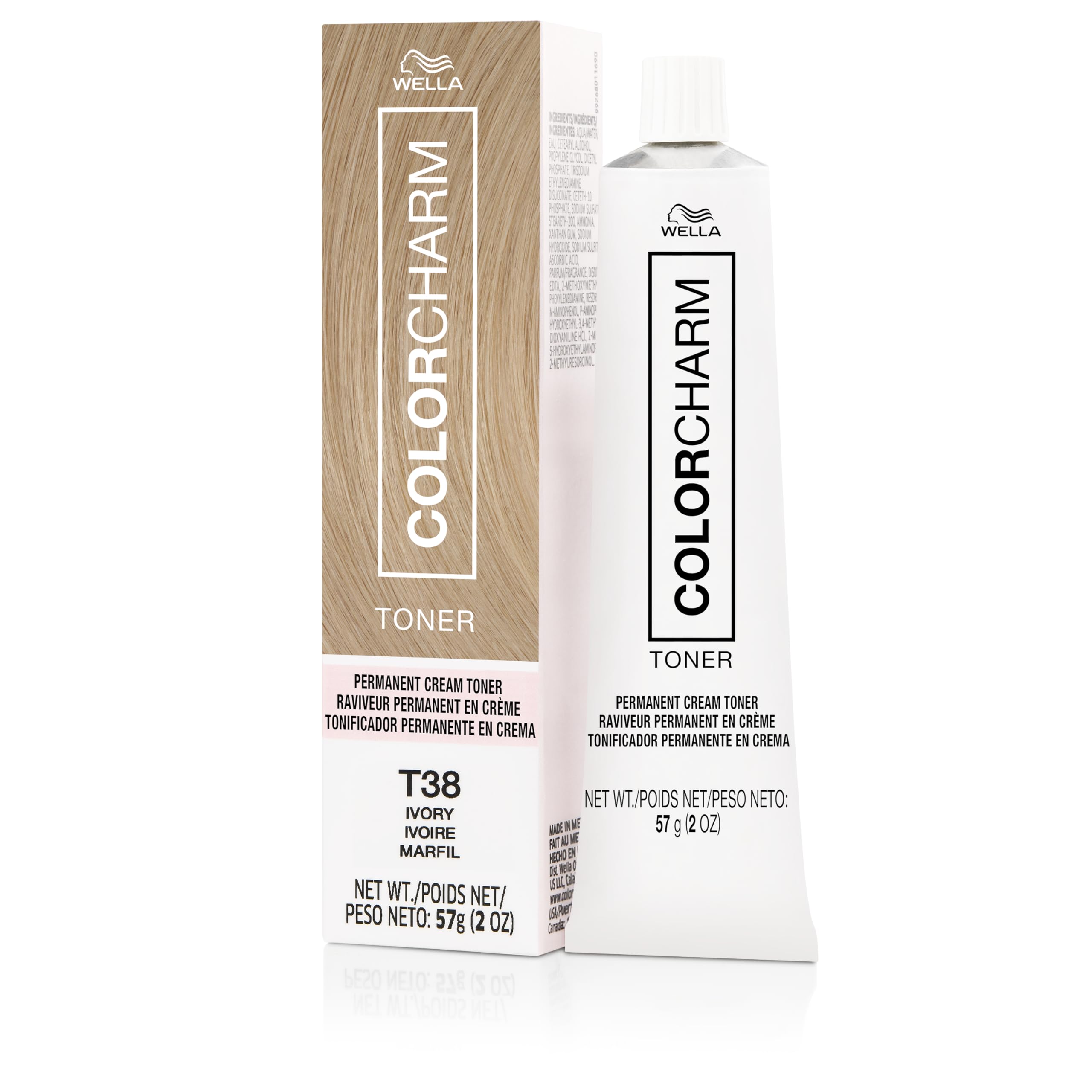COLORCHARM Permanent Crème Hair Toner | Free of Animal-Derived Ingredients, Parabens Free & Gluten Free | 2 oz