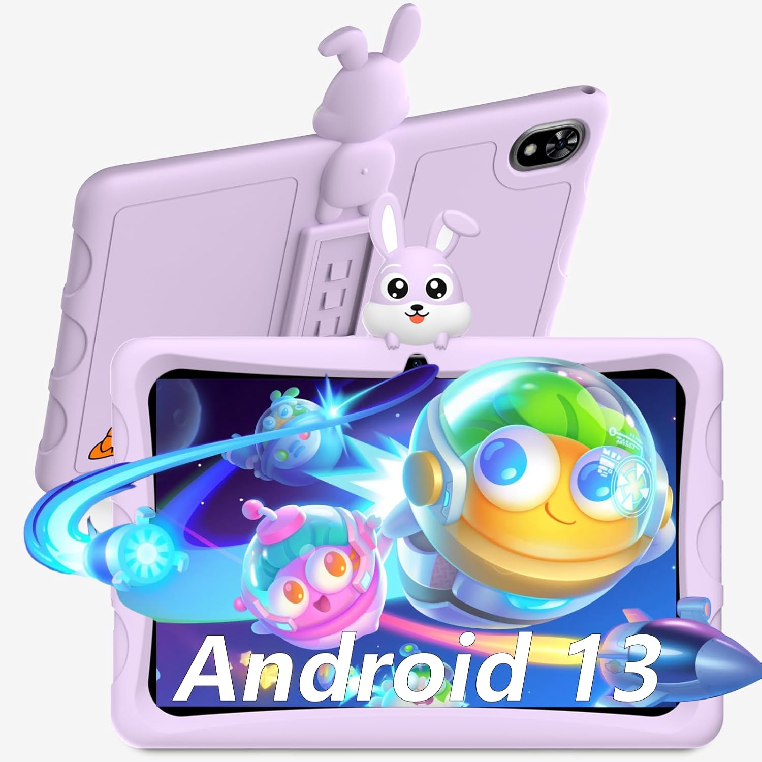 DOOGEE U9 Kid Kids Tablet 10 Inch, Android 13 Tablet, 7GB RAM 64GB ROM (1TB TF), Tablet for kids with Parental Control, WiFi-6, BT5.0, OTG, Pre-installed Kids Apps, Android Tablet with Case, Purple