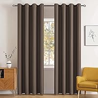 Vista 16 de MIULEE Cortinas opacas para dormitorio o sala de estar, juego de 2 paneles de cortina para ventana con aislamiento térmico y bloqueo de luz