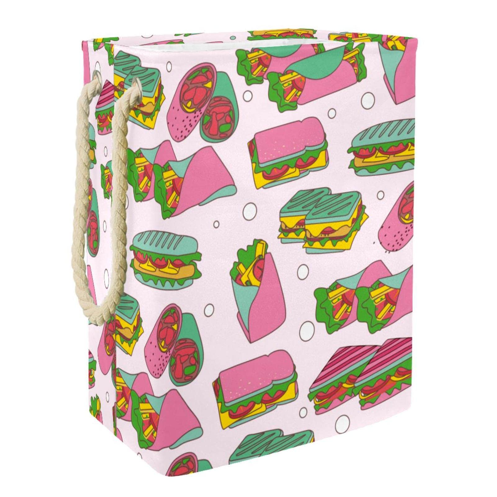 Grand panier à linge avec poignée robuste pour transporter facilement vos vêtements