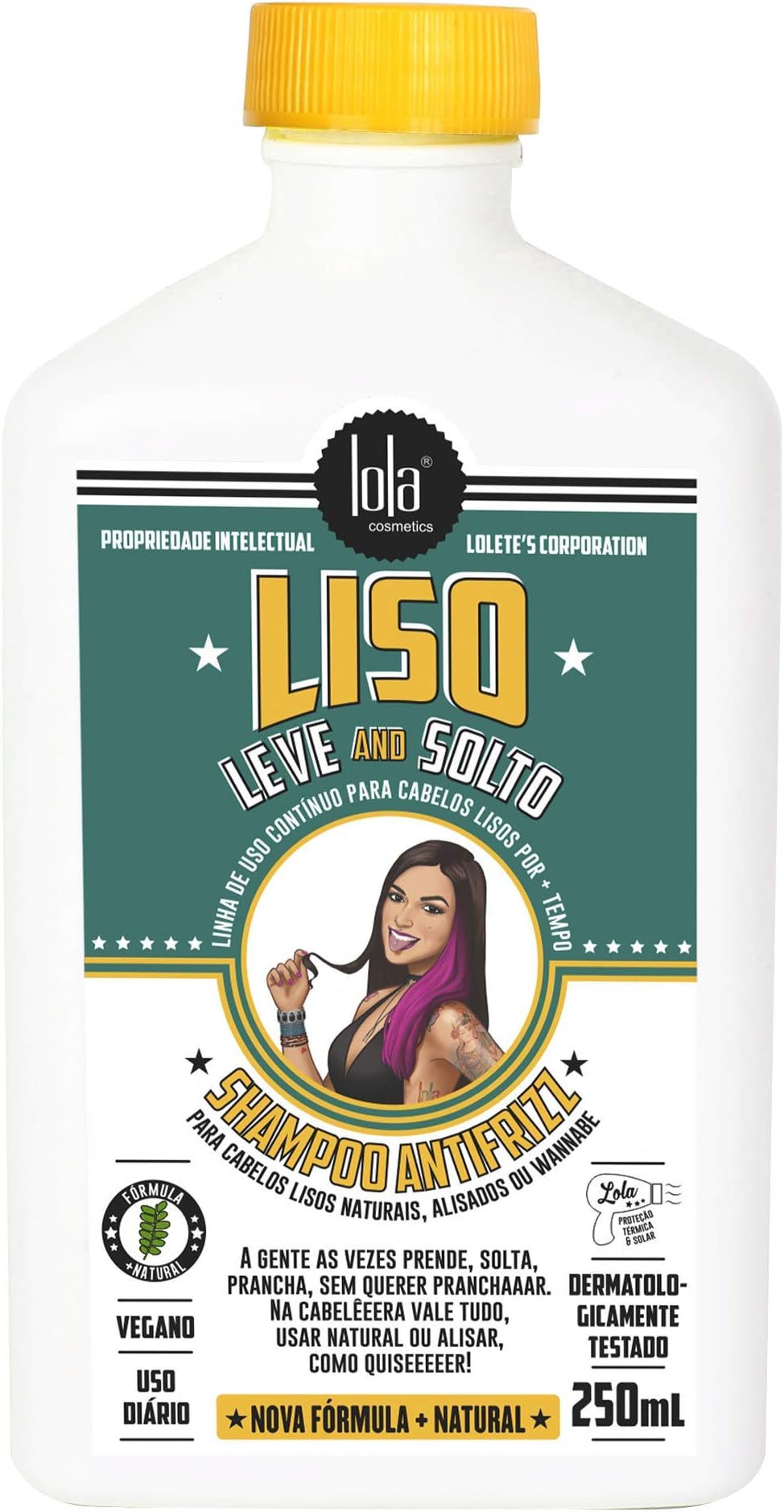 LolaFrom Rio - Liso, Leve and Solto - Shampoo Anti-Frizz, Clenses, Strengthens, Boost Growth, Moisturizes, and Adds Shine to Straight Hair 8.45 Fl Oz