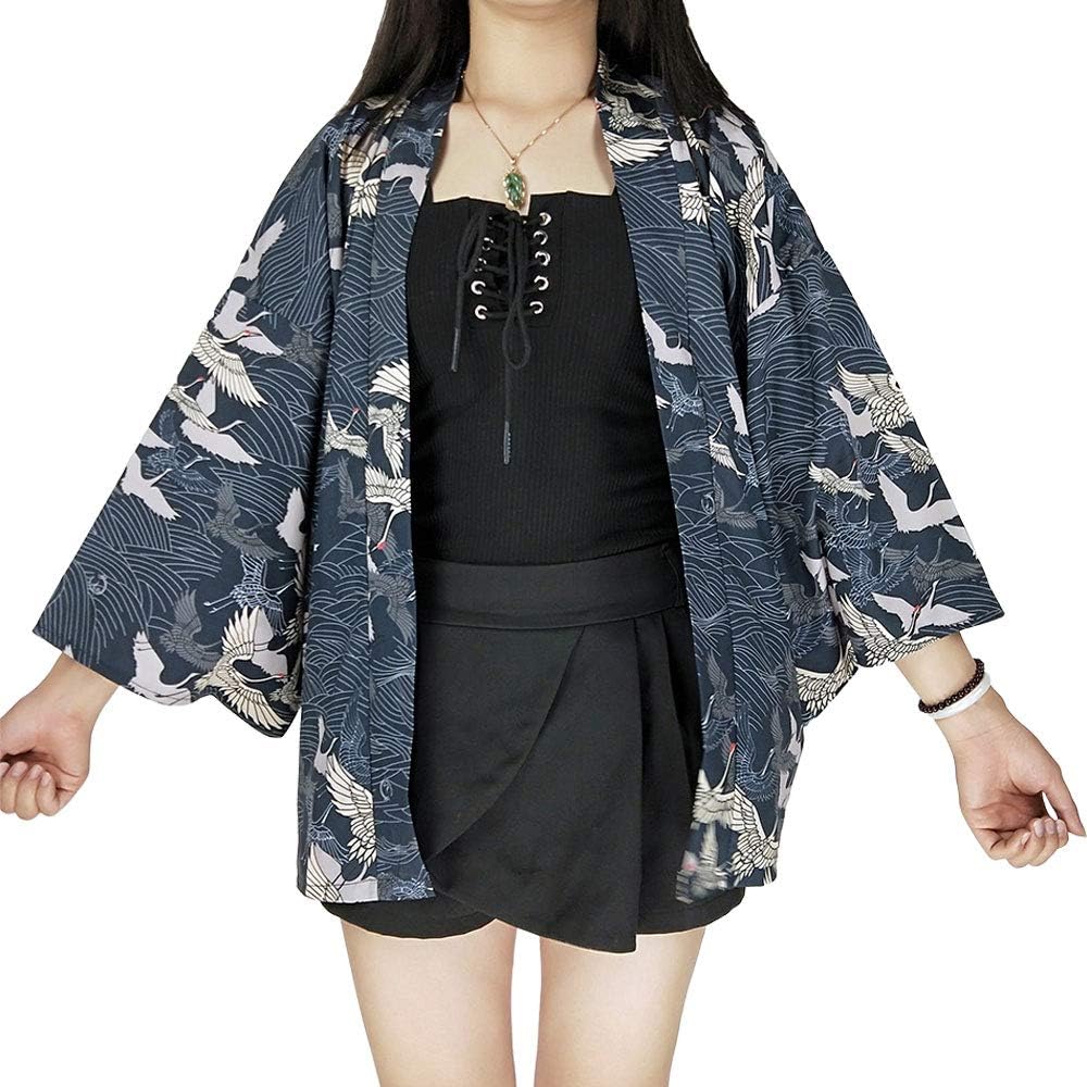 ZooBoo Women Japanese Kimono Cardigan - Harajuku Bathrobe Cardigan Sunscreen Clothes Pajamas Knitting Coat - Image 3