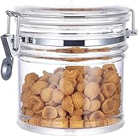 Vista 7 de Tarro de almacenamiento acrílico de 24 onzas, tapa hermética con anillo de sellado de silicona, recipiente ideal para azúcar, té, especias, hierbas