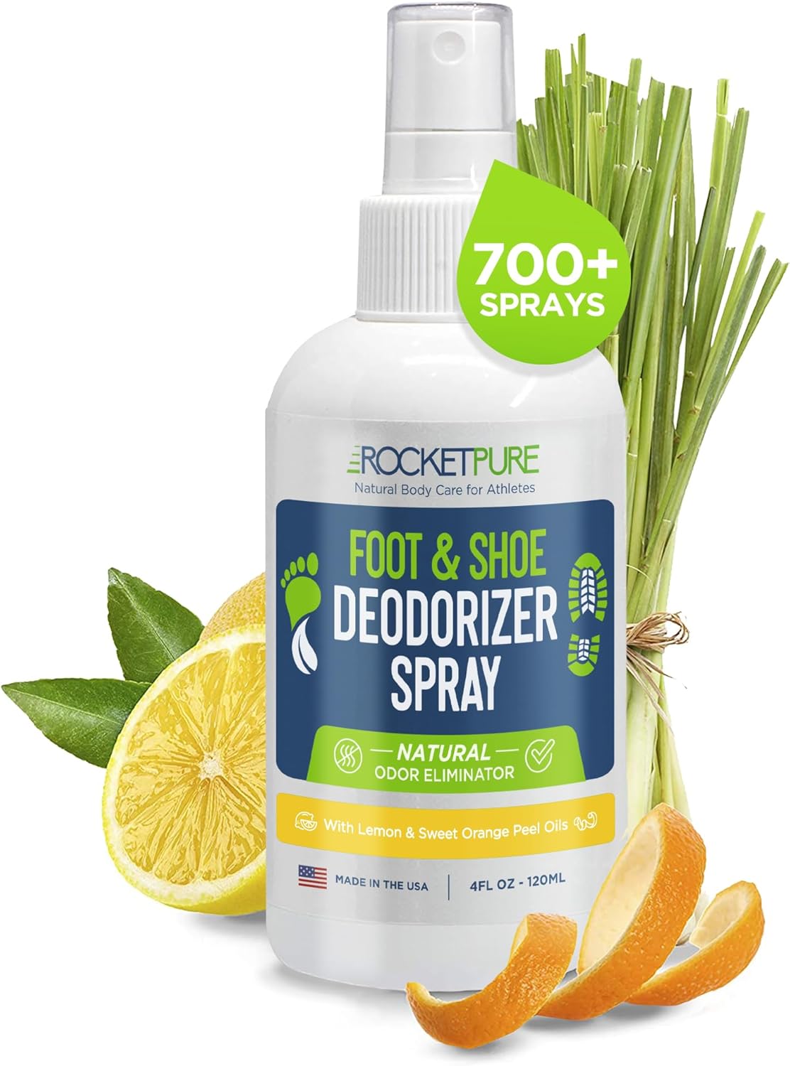 Rocket Pure Natural Foot Spray & Shoe Deodorizer Spray