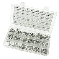 Vista 3 de Kit surtido de tornillos de cabeza plana Phillips de acero inoxidable M2 M2.5 M3 M4 M5 M6 M8 304