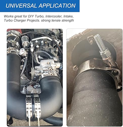 Miniatura 5 de Abrazadera de acero inoxidable con perno en forma de T, abrazadera de interenfriador de admisión turbo