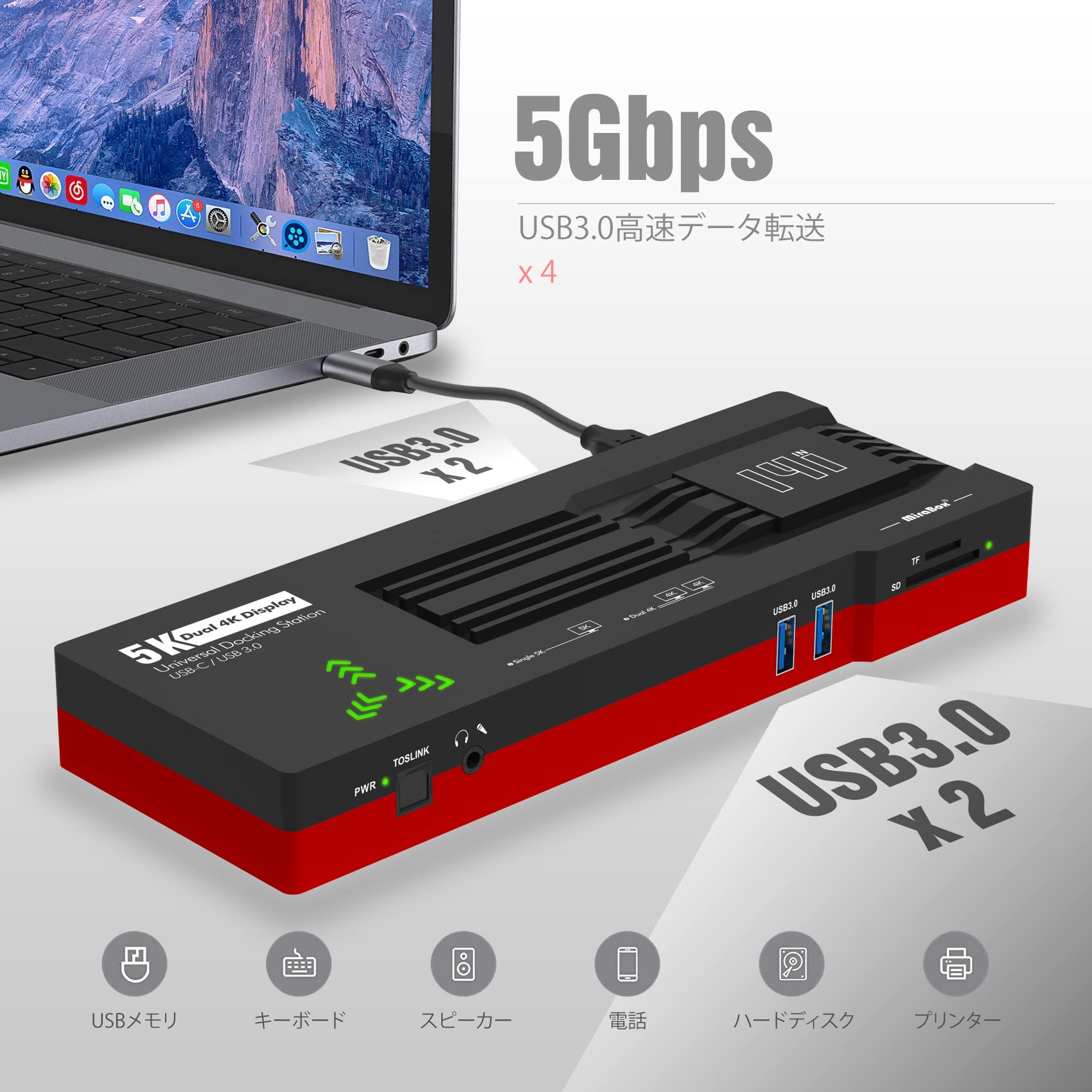 15in1 USB-Cドッキングステーション Windows/Mac対応 Amazon.co.jp: TreasLin 15-in-1 USB-C ドッキングステーション