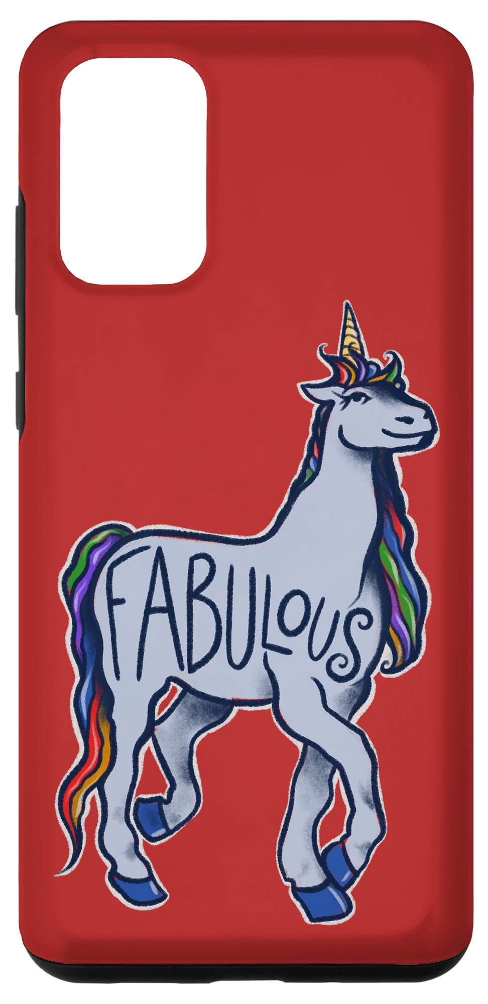Galaxy S20+ Fabulous Rainbow Unicorn Art 80s rainbows Case