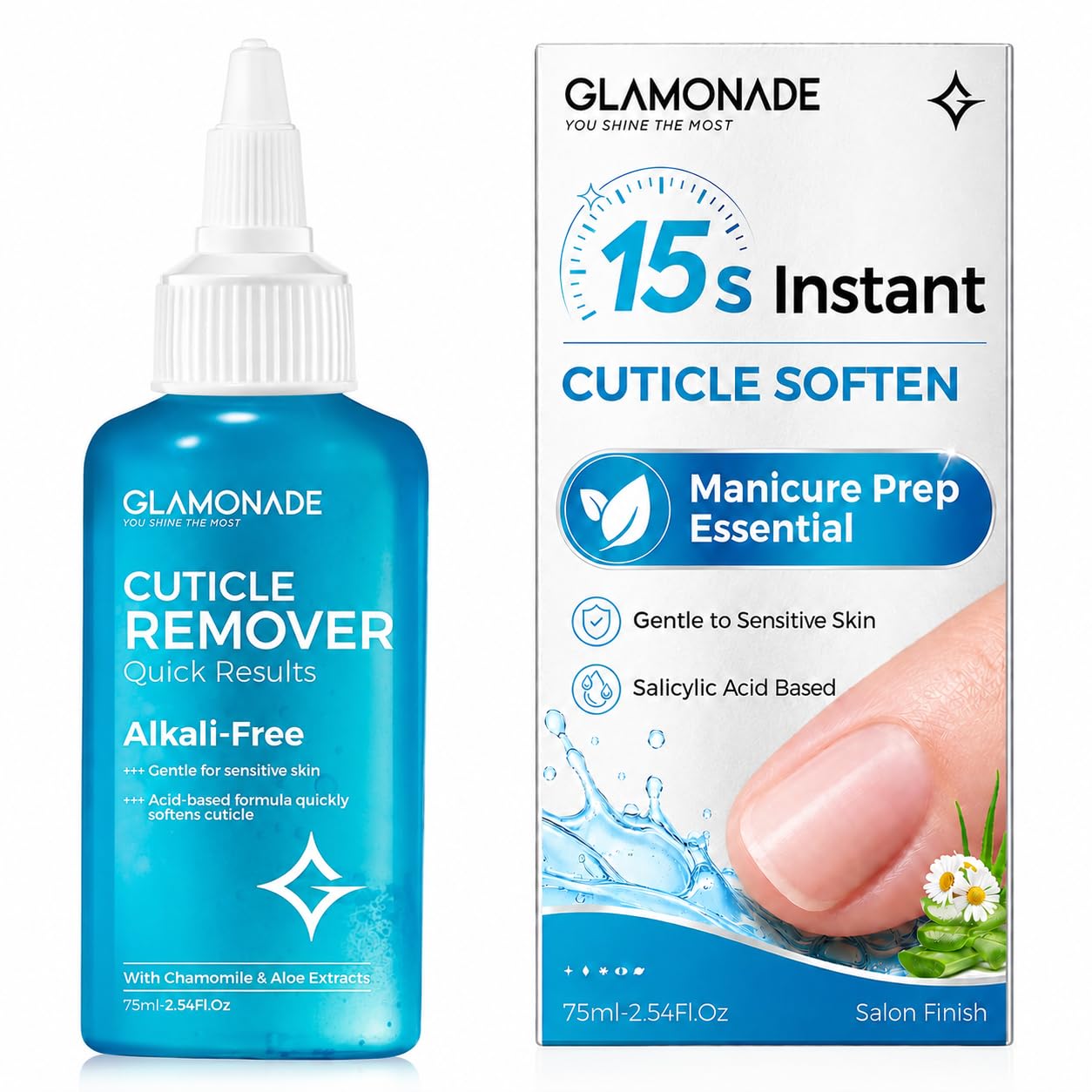 Glamonade Clear cuticle remover gel:15 ml Clear Remover Gel for Nails Art - Gift for cuticle Artists & Beginners