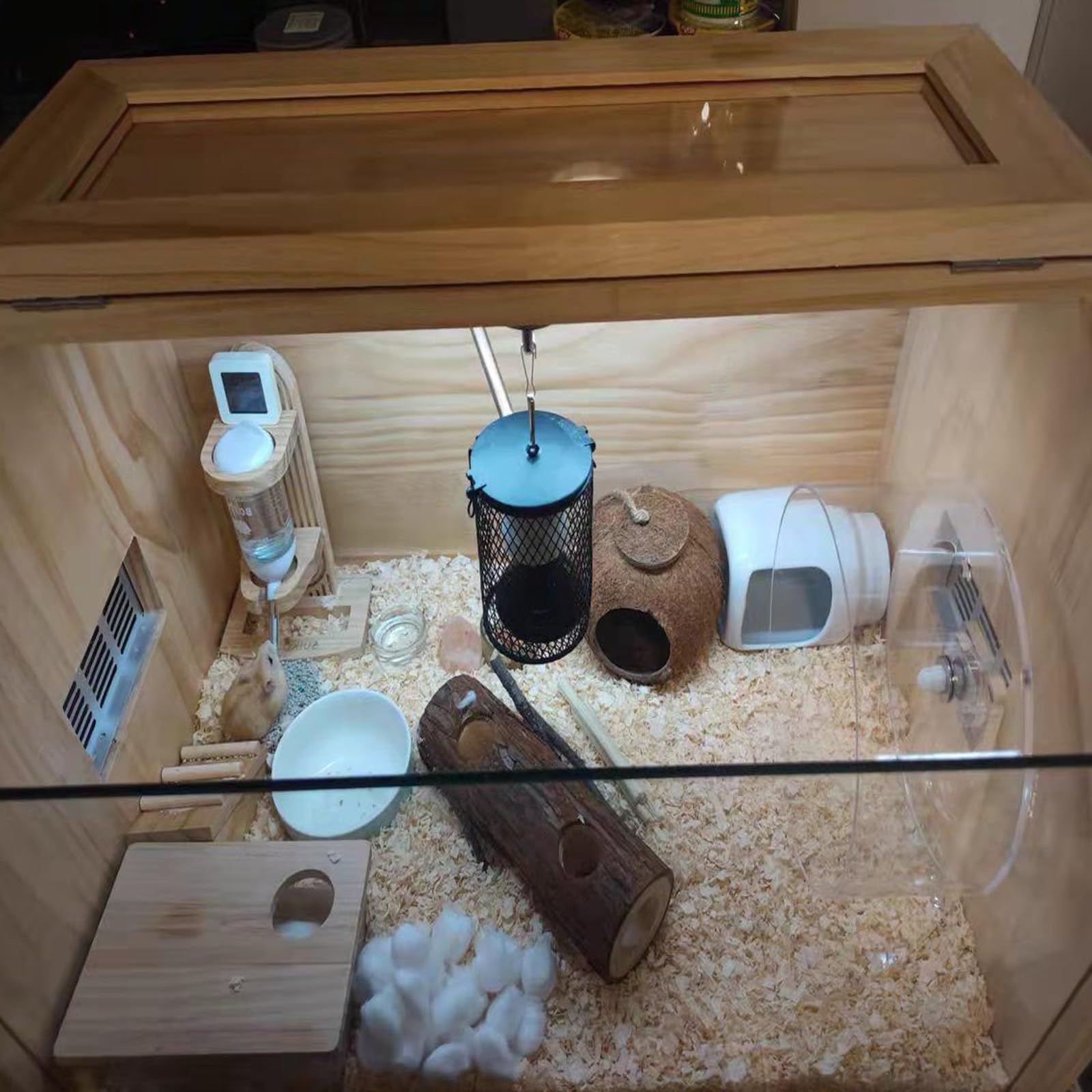 Amazon.co.jp: 木製 飼育ケージ ハムスター ケージ 木製 アクリル 透明