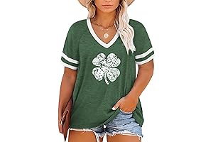 VISLILY Women's Plus-Size V-Neck T-Shirt