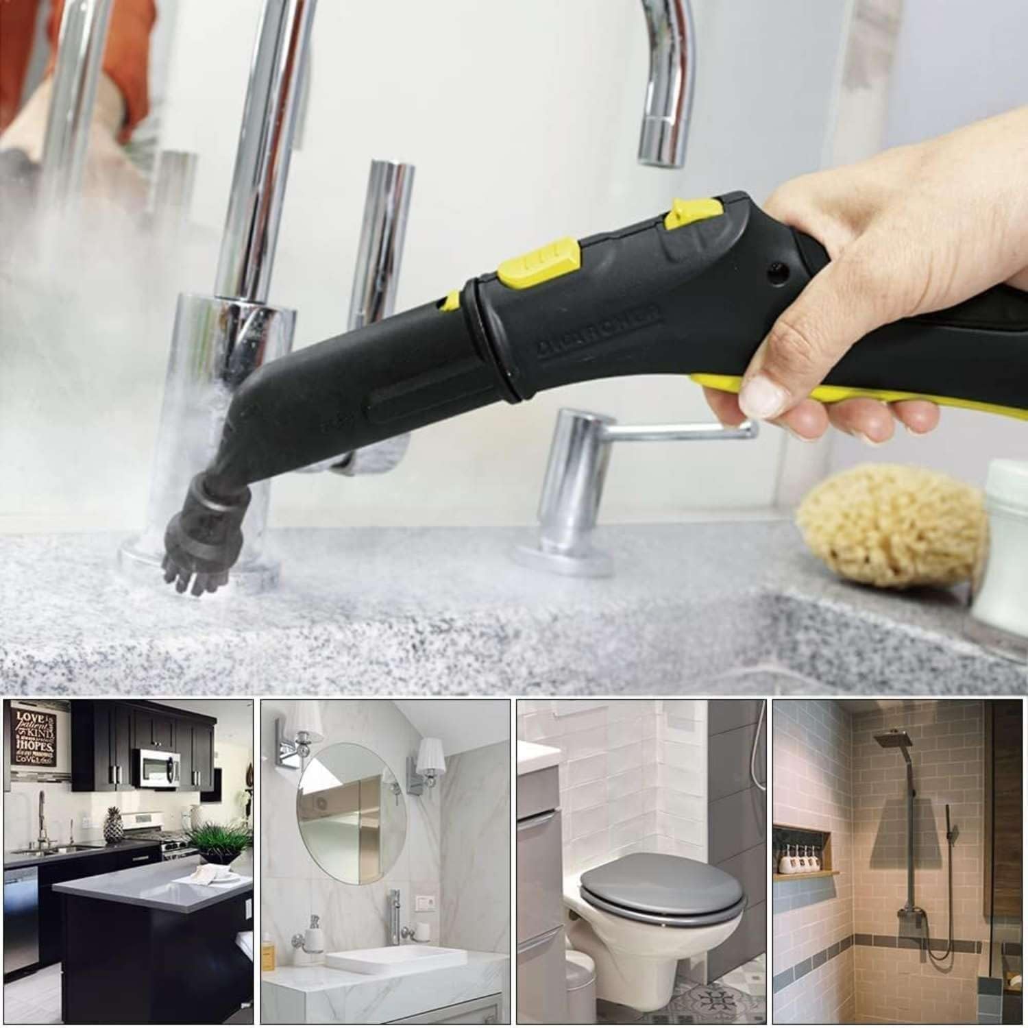 Genérico Compatible para Karcher SC1 SC5 Limpiador Vapor Cepillos Redondos