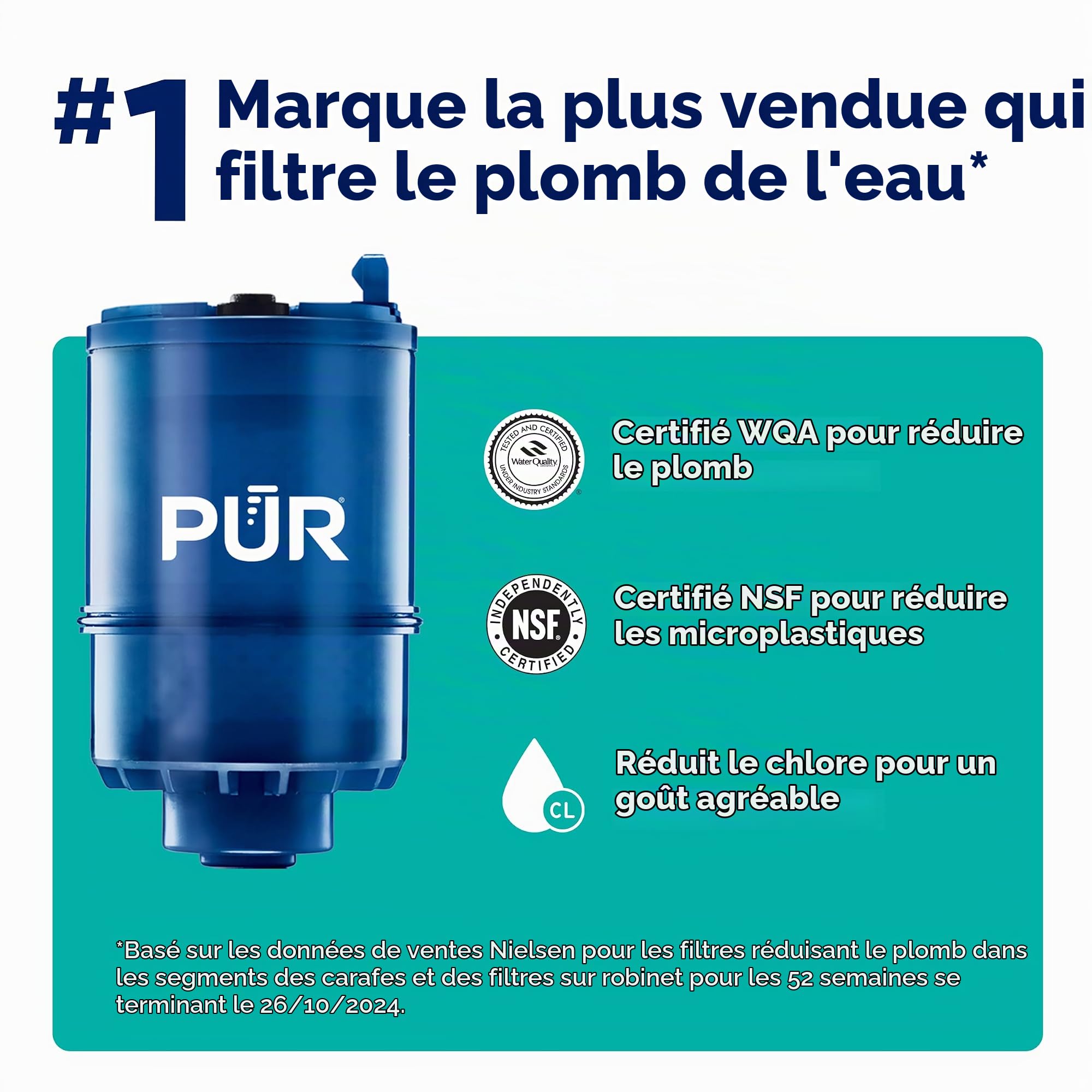 PUR Plus PFM410F Système de filtration d'eau avec filtre à noyau minéral