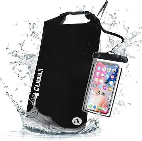 Miniatura 15 de Bolsa seca impermeable, con parte superior enrollable, acuarela tropical, hibisco, pequeña mochila impermeable de 5L/10L/20L, bolsas ligeras