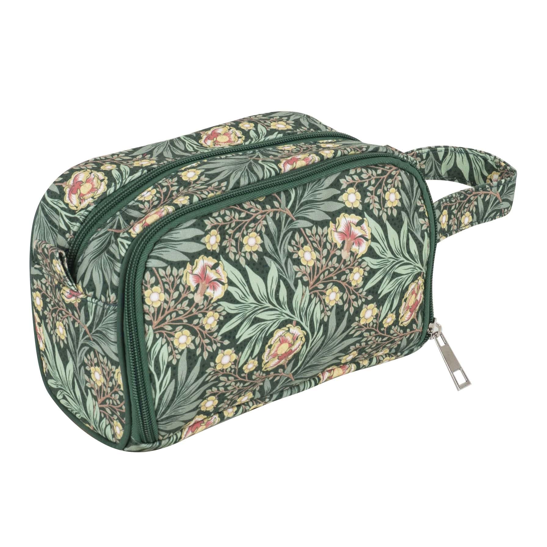 Hobby Gift Crochet Bag Zippered Storage Case with Thread Eyelet Carry Handle for Crochet Hooks Yarn and Craft Accessories