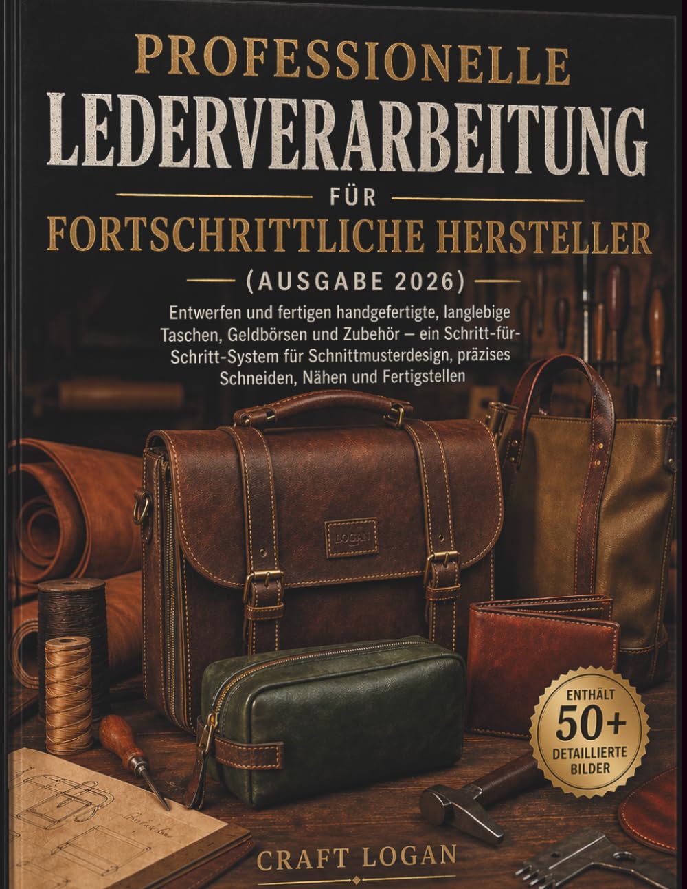 Professionelle Lederverarbeitung für fortschrittliche Hersteller Ausgabe 2026: Entwerfen und fertigen handgefertigte, langlebige Taschen, Geldbörsen ... präzises Schneiden, Nähen und F