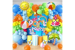 122pcs Beach Ball Tropical Balloon Garland Arch Kit