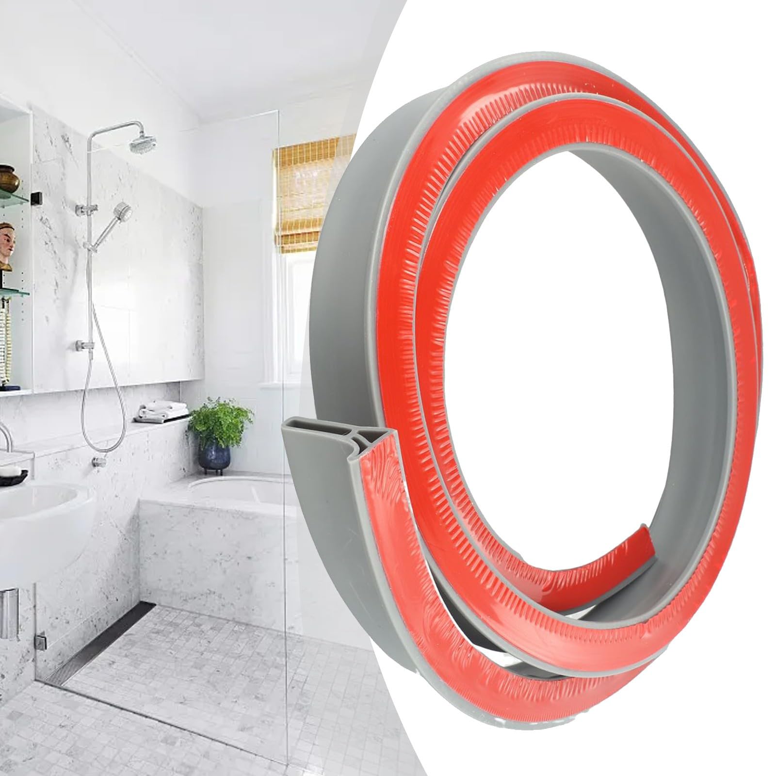 Junta de goma impermeable para ducha 50-300 cm