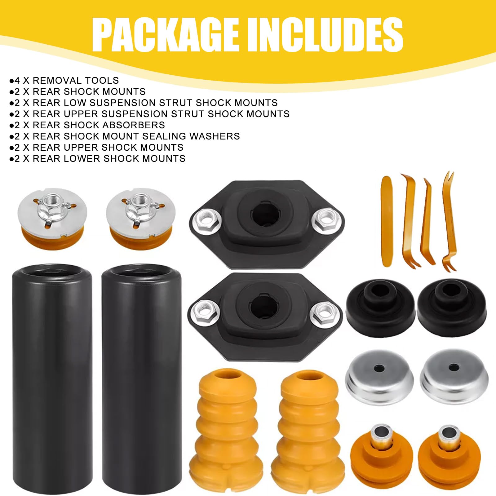 Cuscinetto a Molla, Cuscinetto a Cupola, Kit di Riparazione, per Ammortizzatori, per Asse Posteriore, Ammortizzatori Inferiori, Compatibili con BW X1er X3er Serie E81 E82 E87 E90 E92 E93 335067717