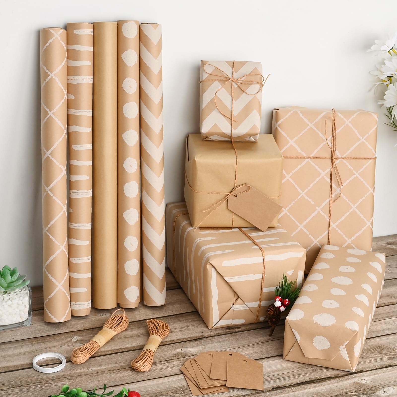 3 Rotoli Carta Da Regalo Compleanno - Stampa Koala, Gatto E Coniglio, 43cm X 3m