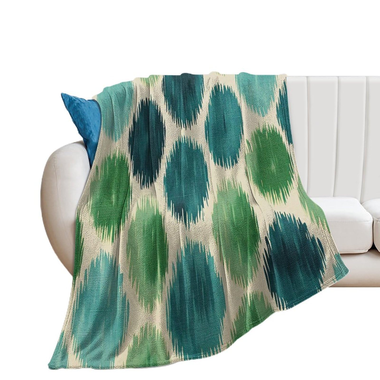 Couverture flanelle Boukhara Ikat, le cadeau idéal pour toute la maison