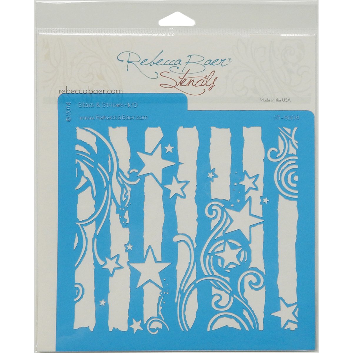 Rebecca BaerStencil x 7.75-inch, Stars and Stripes