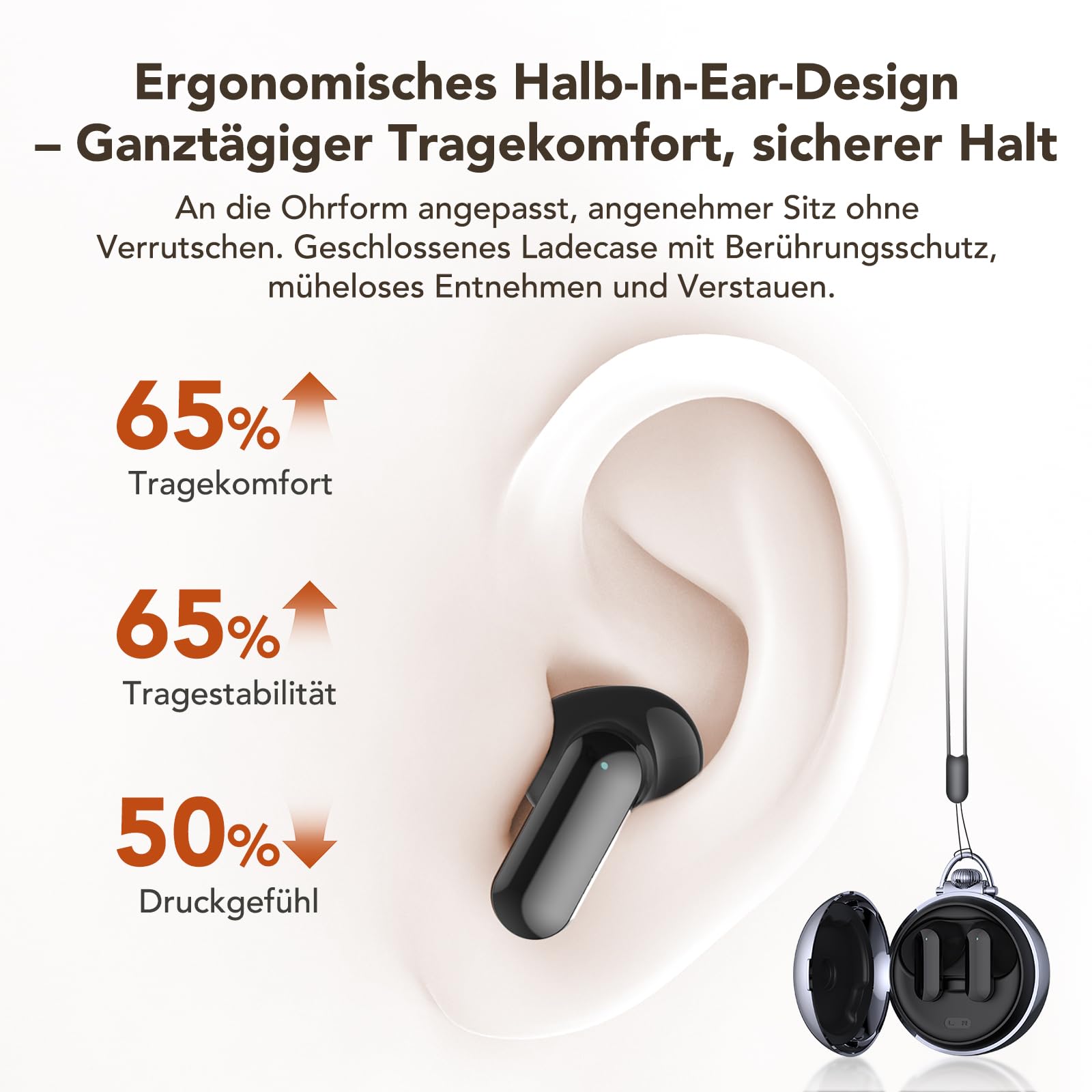 N03 KI Übersetzer Kopfhörer, 134 Sprachen Übersetzungskopfhörer mit 9 Modi - HiFi-Klang Bluetooth 6.0 Taschenuhr-Stil Kabellose Kopfhörer mit Touchscreen für Büro, Sport, Studium (Rosa)