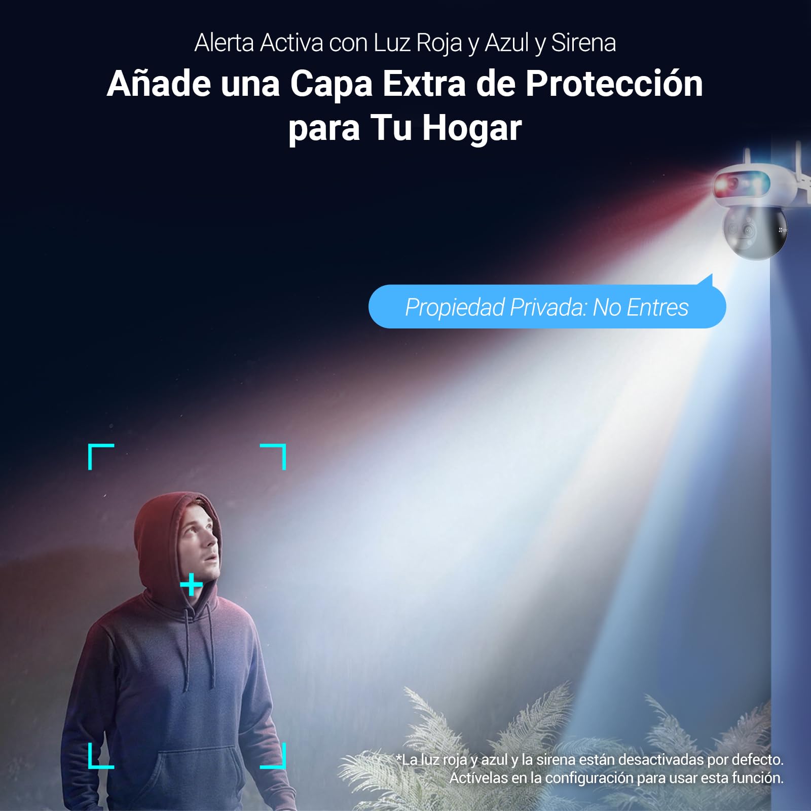 EZVIZ C90f Triple Cámara Vigilancia Exterior WiFi 6, 3K Cámara Triple Lente 360° con Zoom Mixto 12x, Motor Triple, Detección de Humanos/Vehículos IA, Reconocimiento Facial, Visión Nocturna en Color