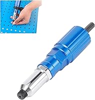 Vista 5 de FDIT Accesorio de pistola de remache, accesorio de taladro de remache para taladro, remachadora eléctrica, herramienta de remachado, adaptador