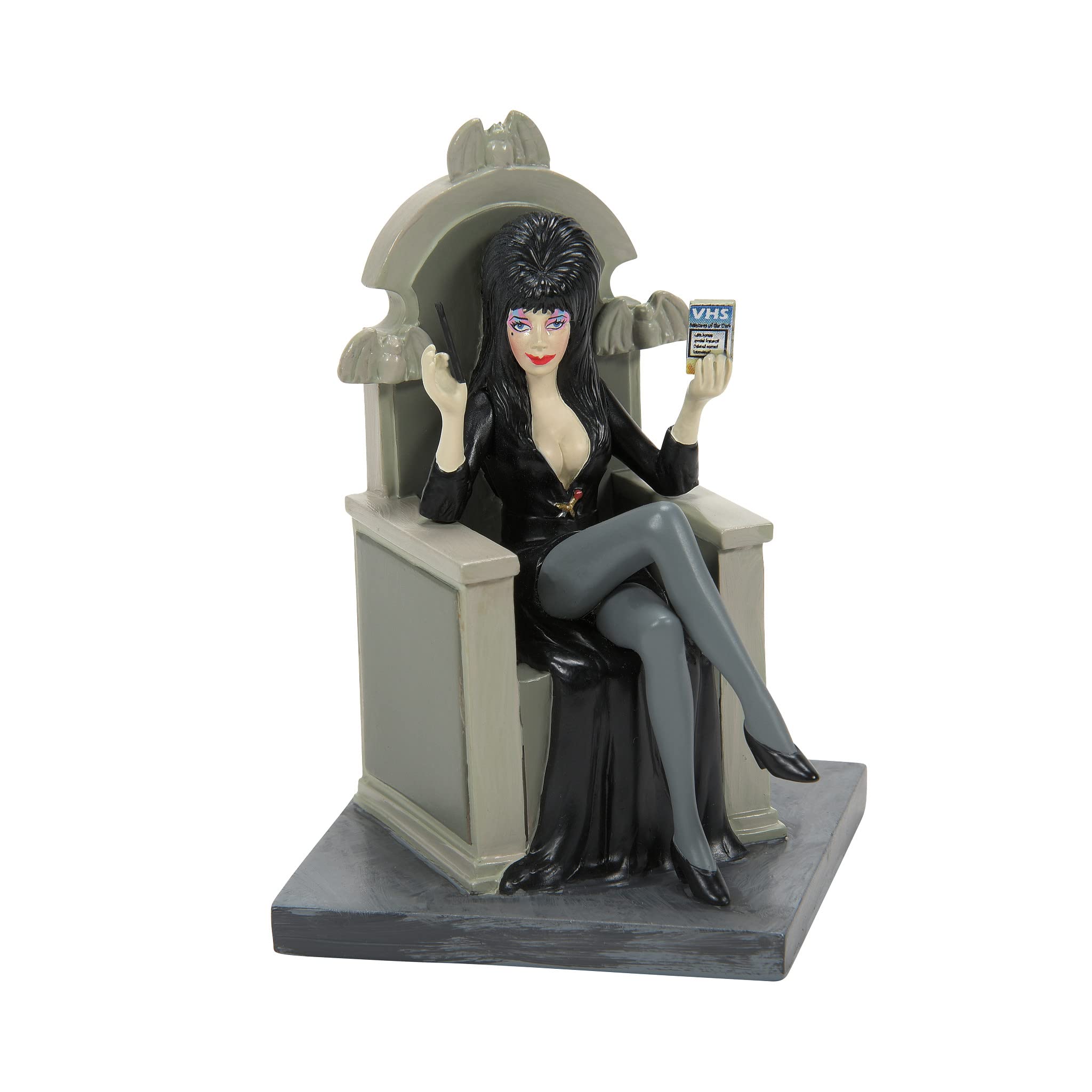Department 56 Elvira Mistress of The Dark Village Aksesuarları İmzalı İmzalar Heykelcik, 8,8 cm, Çok Renkli